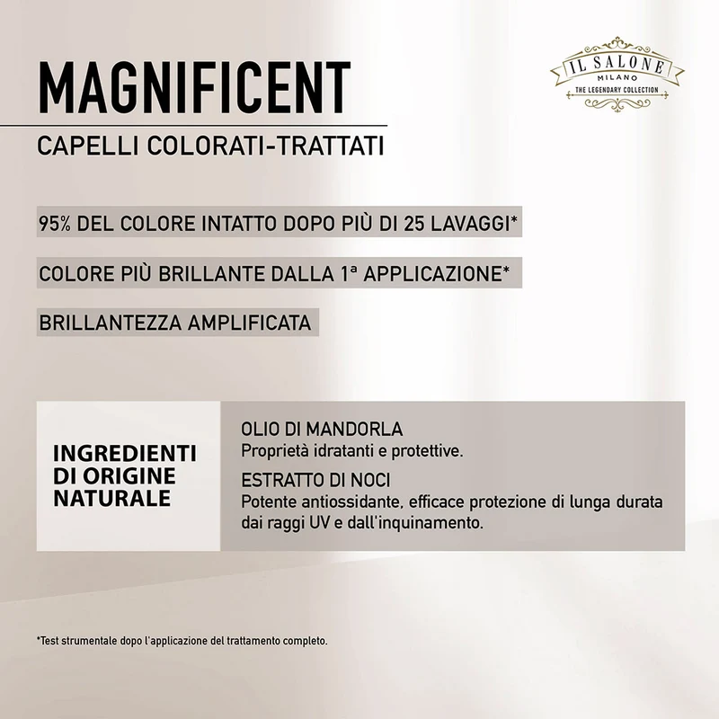 Il Salone Milano Magnificent Shampoo 500ml - shampoing pour cheveux colorés et traités