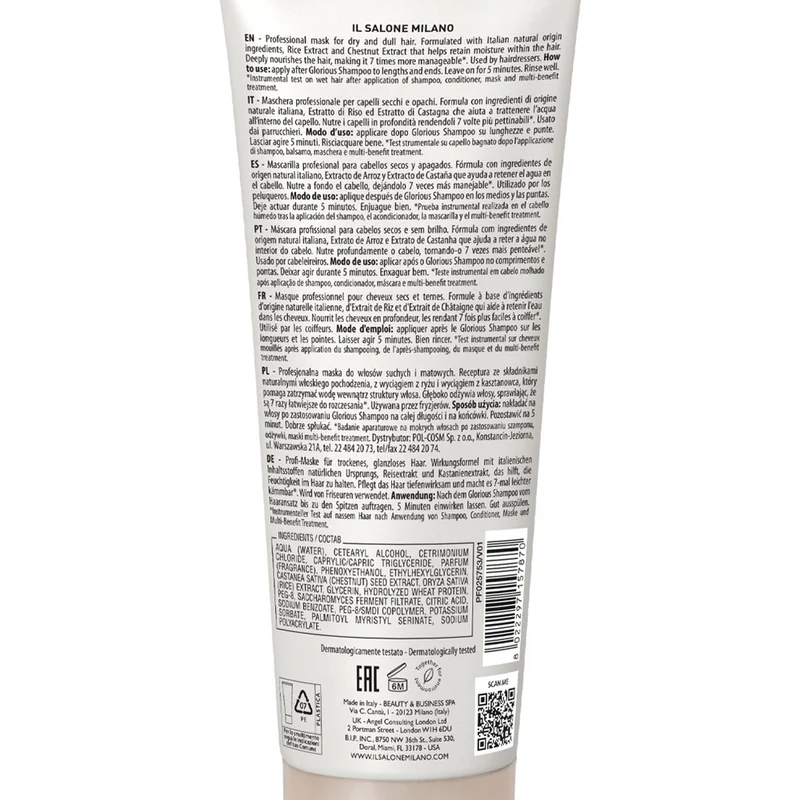 Il Salone Milano Glorious Mask 250ml - masque pour cheveux secs et ternes