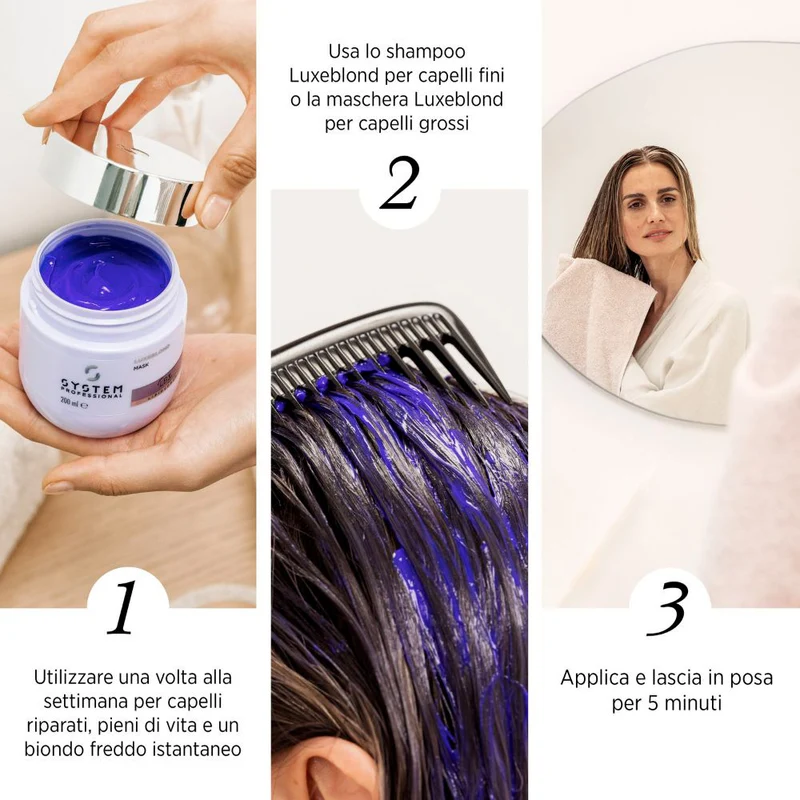 System Professional LuxeBlond Mask 75ml - masque pour cheveux blonds froids