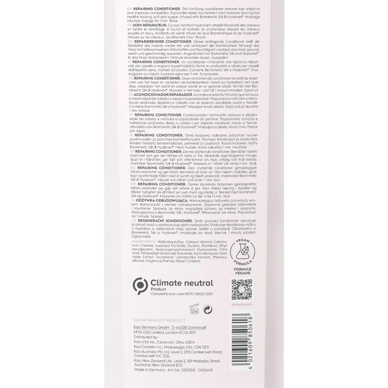 Kerasilk Essentials Repairing Conditioner 750ml - après-shampooing fortifiant