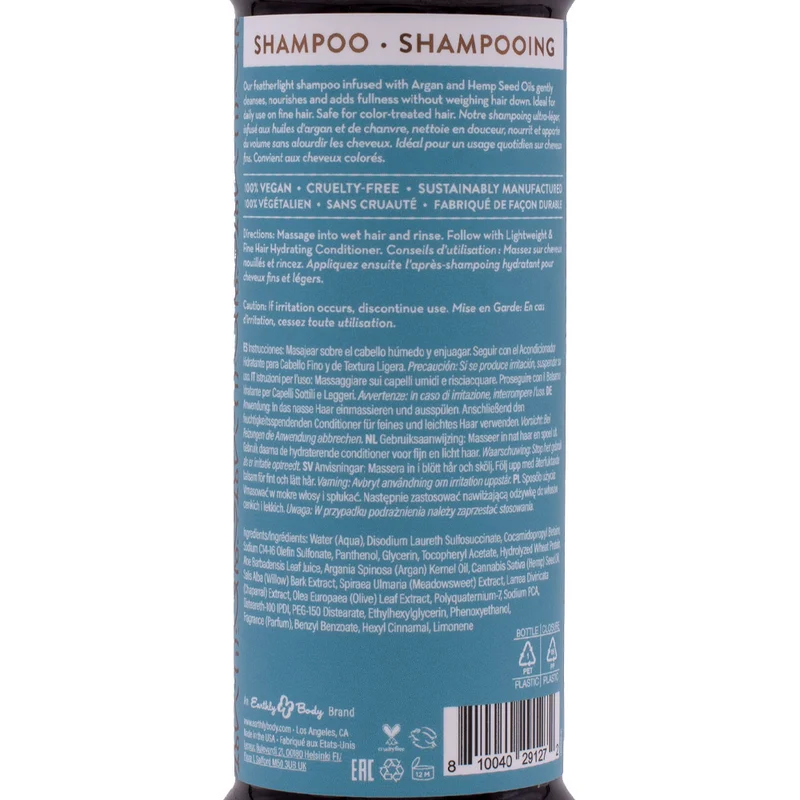 MKS Eco Nourish Fine Hair Shampoo Light Breeze Scent 296ml - shampoing cheveux fins