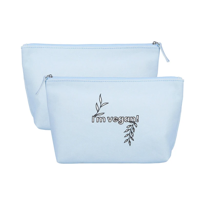 ilū Make Up Cotton Beauty Bag Blue - pochette de maquillage