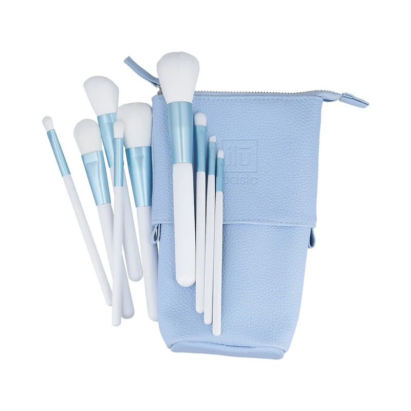 ilū Makeup Basic Brushes 9pz + Case Set Blue - set de pinceaux