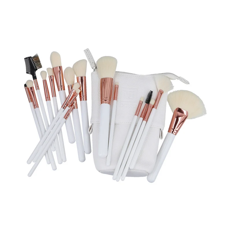 ilū Makeup Basic Brushes 18pz + Case Set White - set de pinceaux