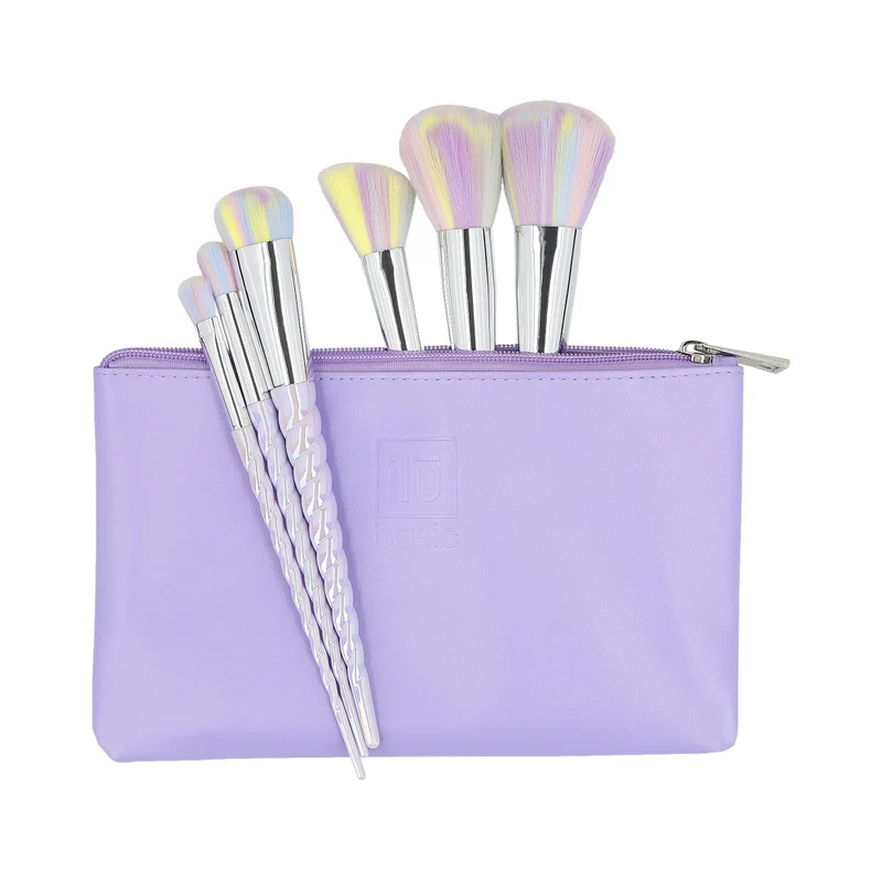 ilū Makeup Brushes 6pz + Case Set Unicorn- set de pinceaux