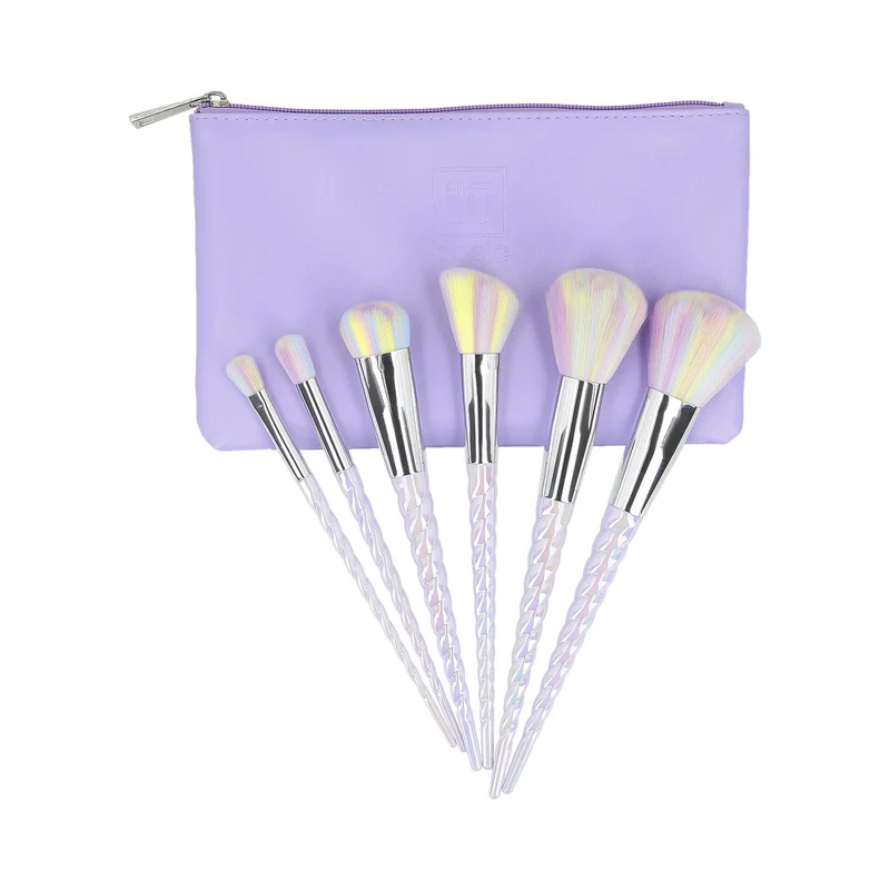 ilū Makeup Brushes 6pz + Case Set Unicorn- set de pinceaux