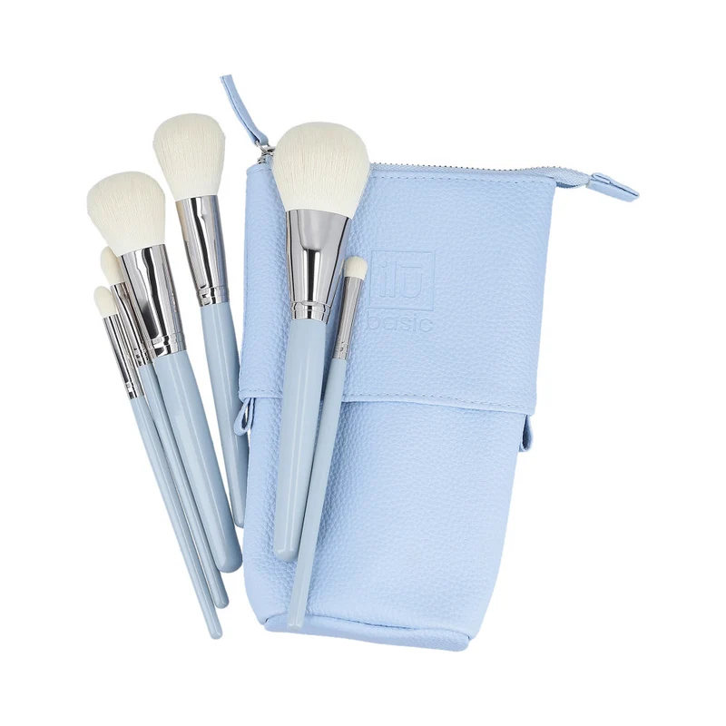 ilū Makeup Brushes 6pz + Case Set Blue - set de pinceaux