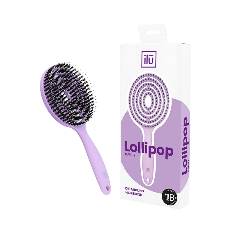 Ilū Lollipop Hair Brush Purple - brosse démêlante