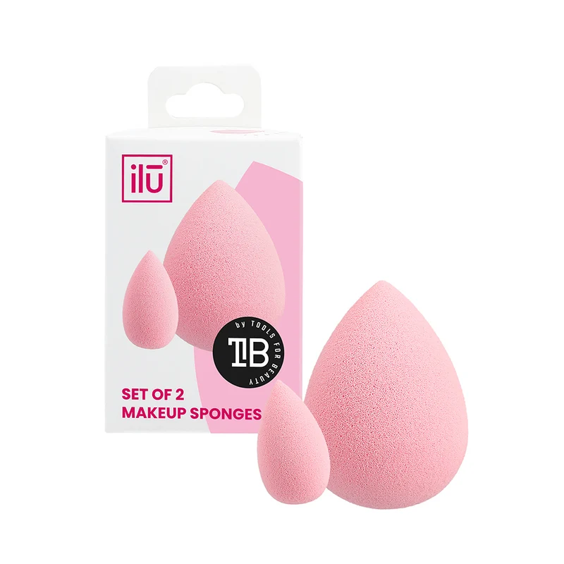 Ilū Make Up Mini And Large Sponges 2pz - jeu d'éponges