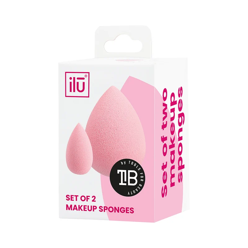 Ilū Make Up Mini And Large Sponges 2pz - jeu d'éponges