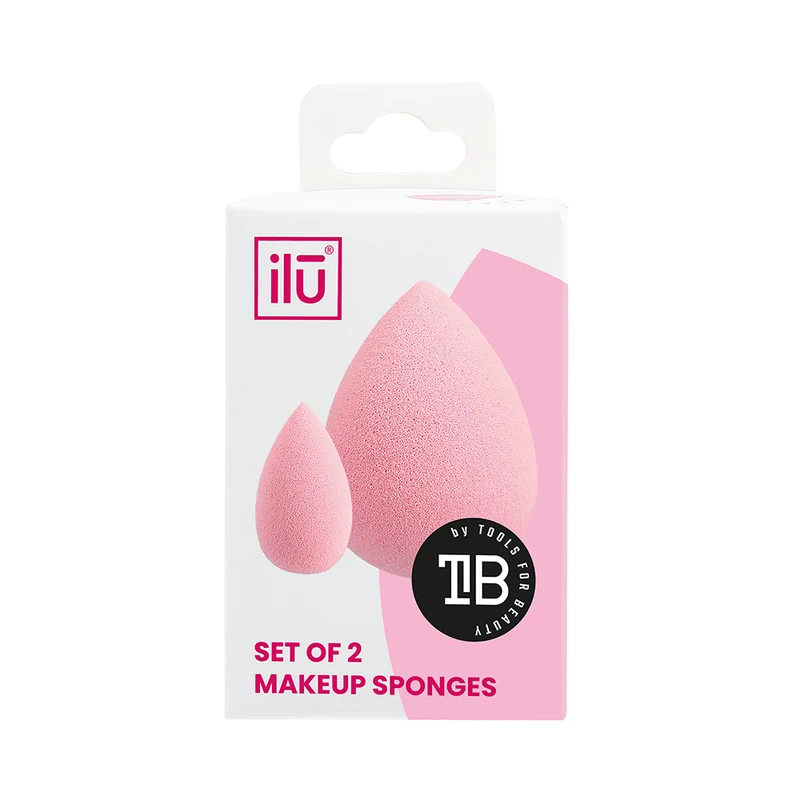 Ilū Make Up Mini And Large Sponges 2pz - jeu d'éponges