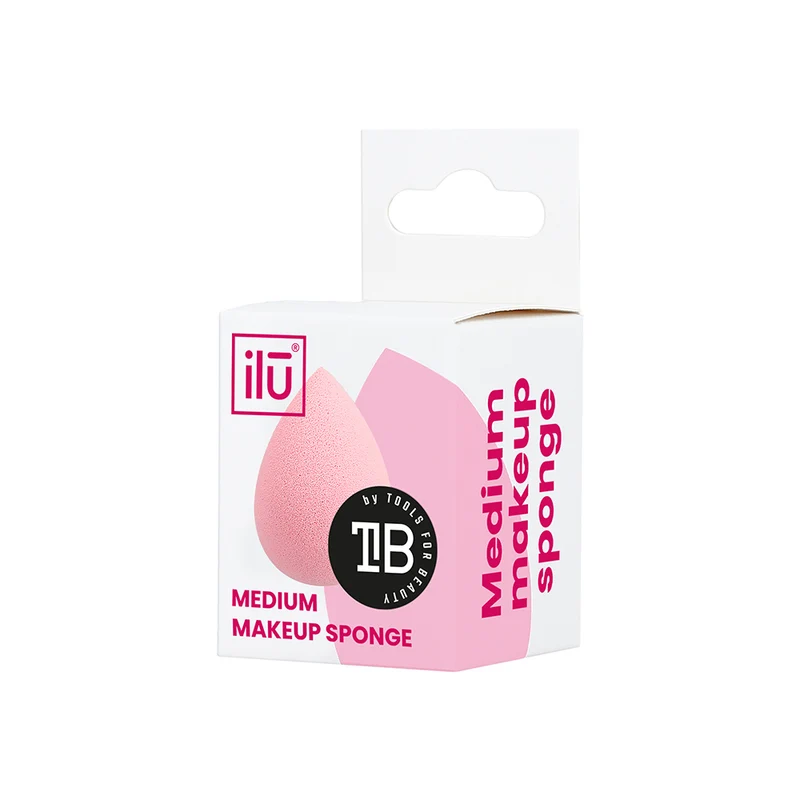 Ilū Make Up Raindrop Sponge Medium Pink - éponge de maquillage en forme de goutte