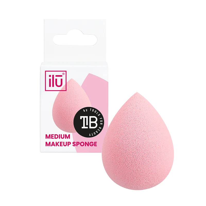 Ilū Make Up Raindrop Sponge Medium Pink - éponge de maquillage en forme de goutte
