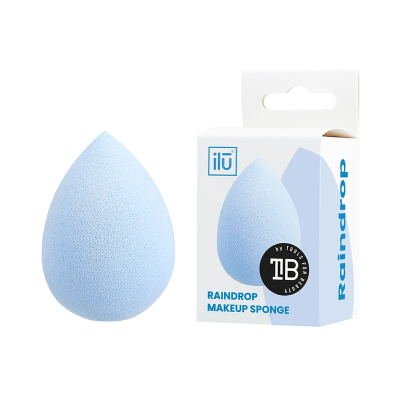 Ilū Make Up Raindrop Sponge Blue - éponge de maquillage en forme de goutte