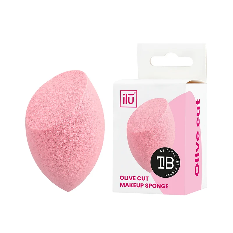 Ilū Make Up Olive Cut Sponge Pink - éponge de maquillage