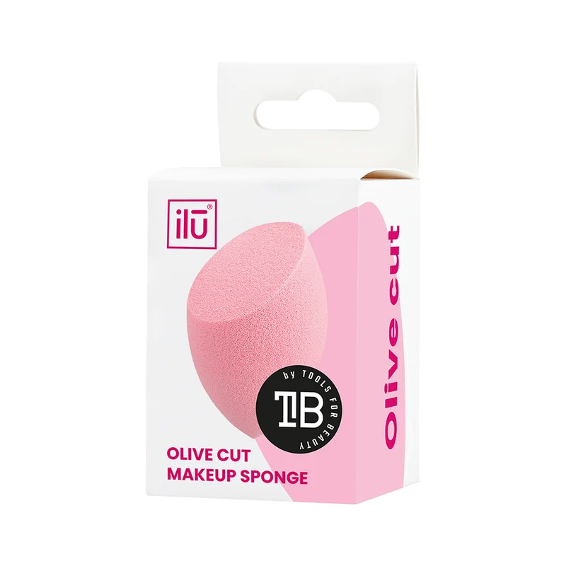 Ilū Make Up Olive Cut Sponge Pink - éponge de maquillage