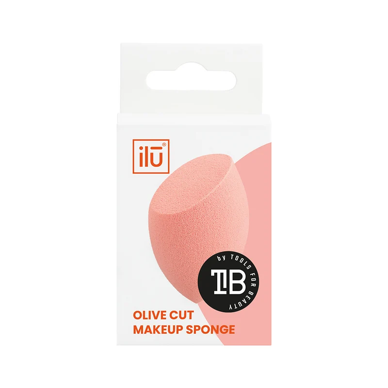 Ilū Make Up Olive Cut Sponge Orange - éponge de maquillage