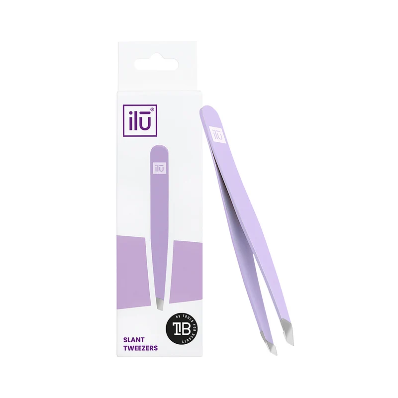 Ilū Make Up Tweezers Slant Purple - pinces à épiler