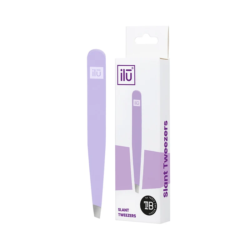 Ilū Make Up Tweezers Slant Purple - pinces à épiler