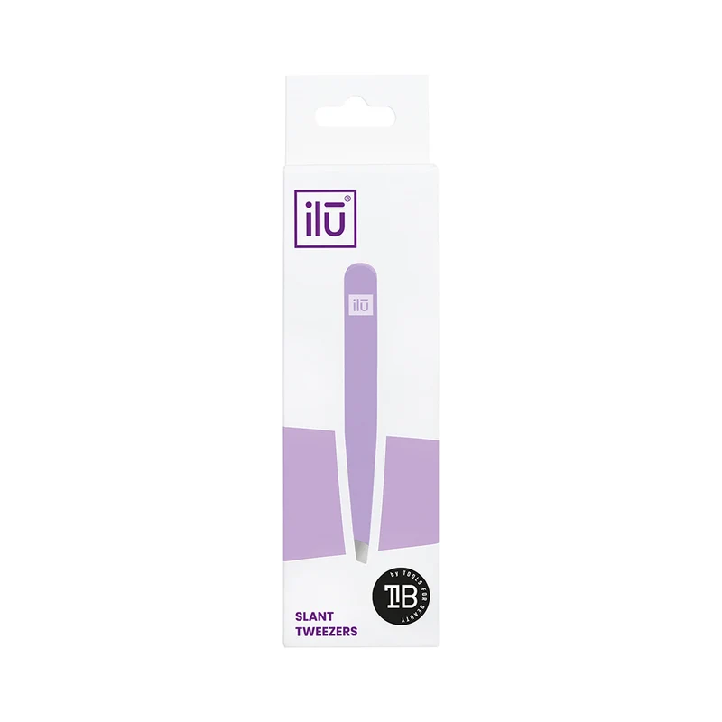 Ilū Make Up Tweezers Slant Purple - pinces à épiler