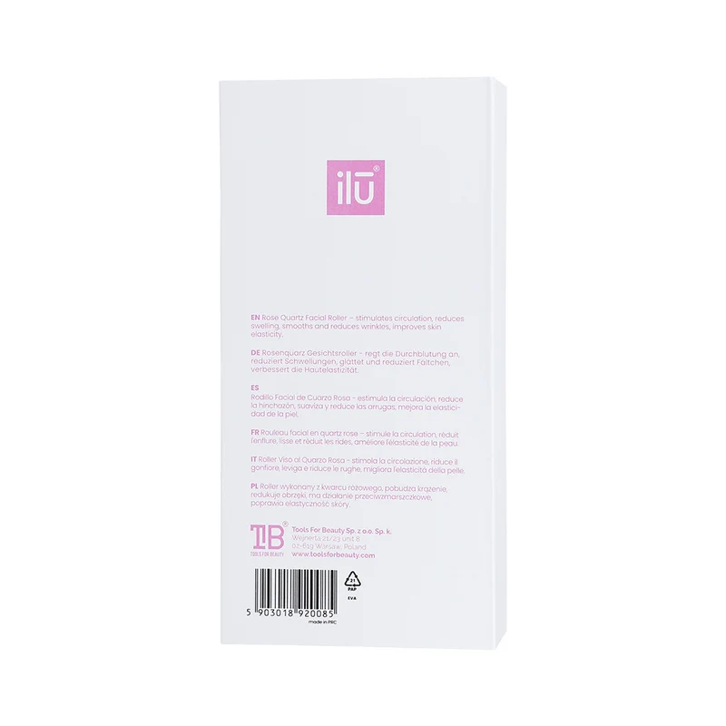 Ilū Make Up Rose Quarz Facial Roller - rouleau de quartz rose