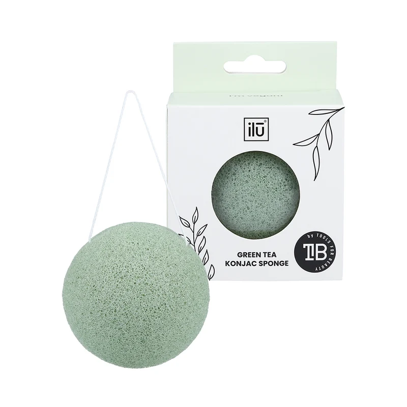 Ilū Make Up Konjac Sponge Green - éponge de konjac