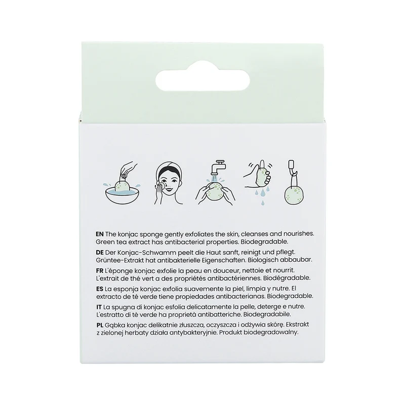 Ilū Make Up Konjac Sponge Green - éponge de konjac