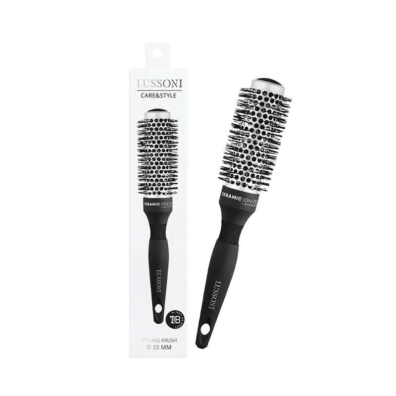 Lussoni Haircare Brush C&S Round Silver Styling 33mm - brosse ronde