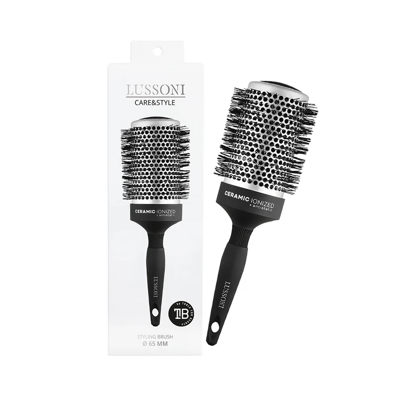 Lussoni Haircare Brush C&S Round Silver Styling 65mm - brosse ronde
