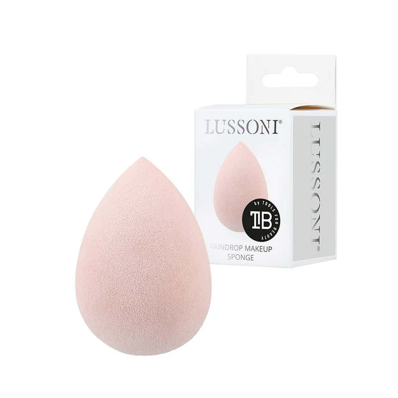 Lussoni Makeup Pink Raindrop Sponge - éponge de maquillage à goutte couleur rose