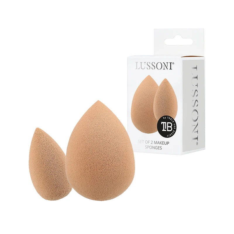 Lussoni Makeup Sponges Mini and Large 2pcs - éponges de maquillage en forme de goutte