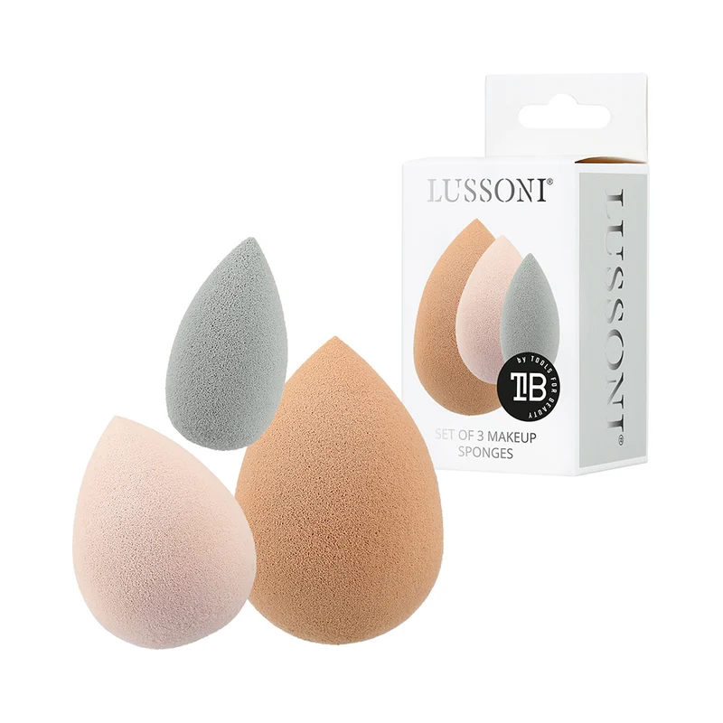 Lussoni Makeup Sponges 3pz - éponges de maquillage en forme de goutte