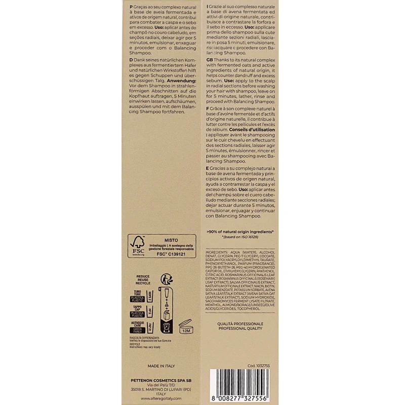 Alterego ScalpEgo Balancing Pre-Treatment 150ml - pré-shampooing purifiant