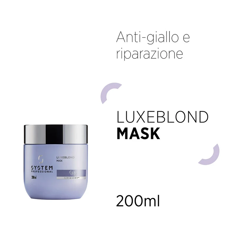 System Professional LuxeBlond Mask 200ml - masque pour cheveux blonds froids