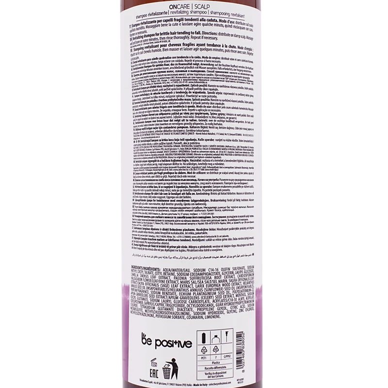 Selective Professional On Care Scalp Revitalizing Shampoo 950ml - shampooing revitalisant pour cheveux fragiles