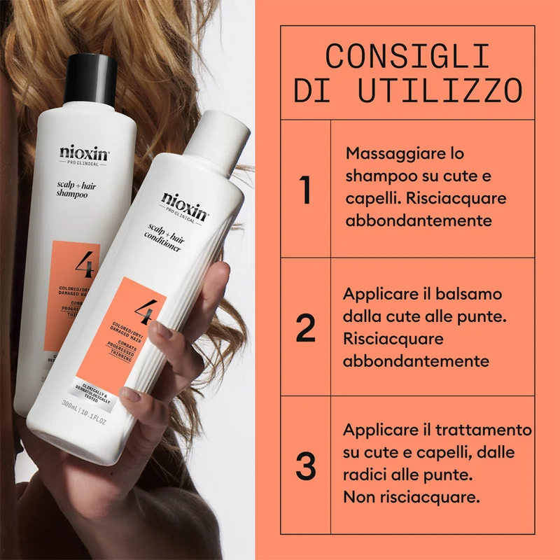 Nioxin Système 4 Scalp + Hair Kit Triphasique 300ml - kit anti-amincissement avancé