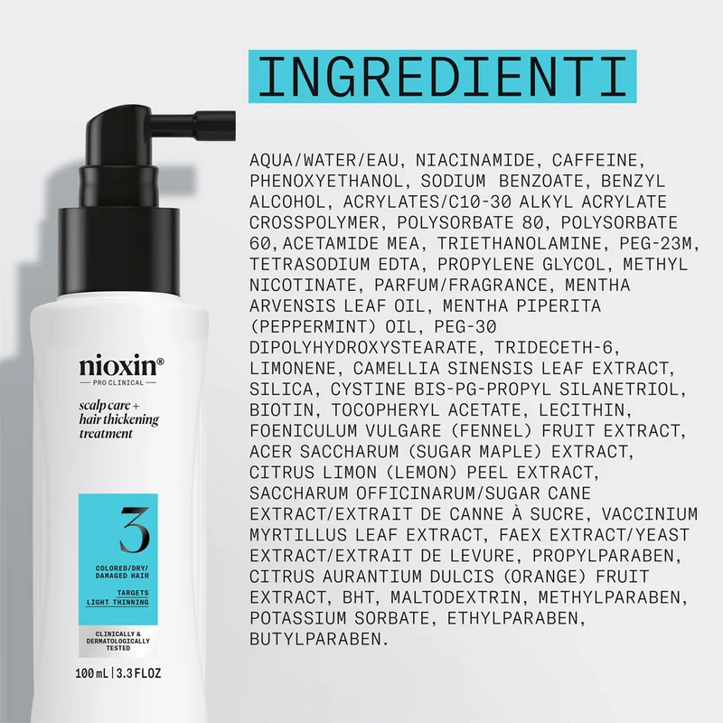 Nioxin Système 3 Scalp + Hair Thickening Serum 100ml - sérum anti-amincissement léger