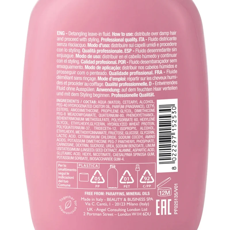 Alfaparf Milano Semi Di Lino Moisture Nutritive Detangling Fluid 125ml -fluide démêlant sans rinçage