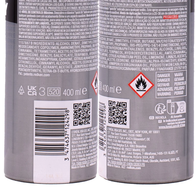 Redken Quick Dry Hairspray 400ml - laque fixation instantanée