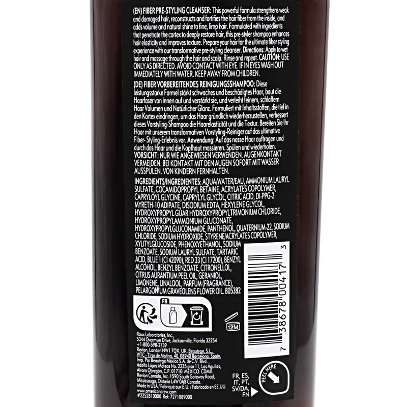American Crew Fiber Pre - Styling Shampoo 250ml - shampooing pré-coiffage cheveux abîmés