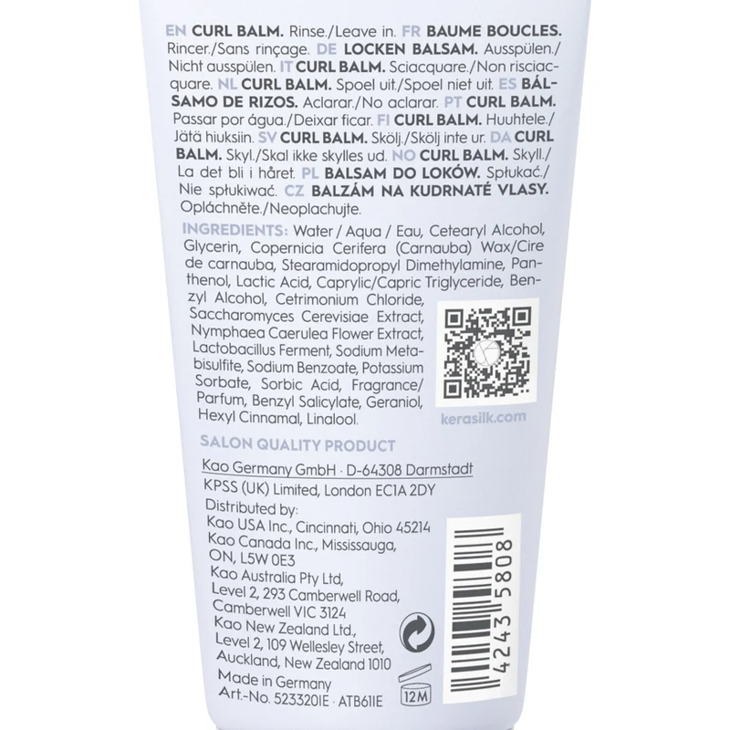 Kerasilk Specialists Curl Balm 50ml - sans rinçage cheveux bouclés