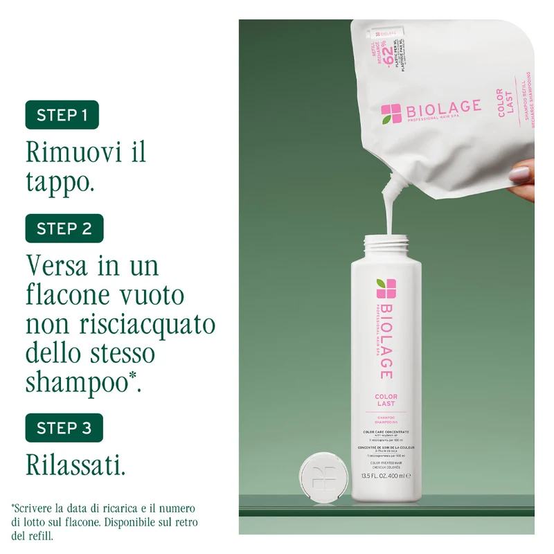 Biolage Professional Hair Spa Color Last Refill Shampoo 500ml - shampoing protection couleur