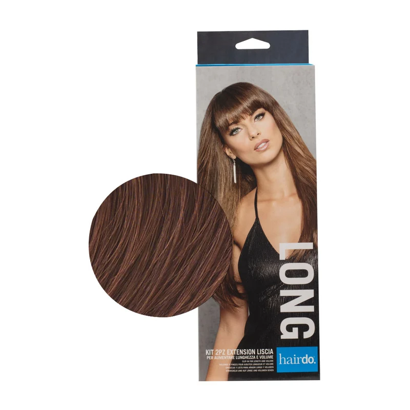 Hairdo Extension Lisse Marron Cuivré Acajou 2x51cm - extension de cheveux