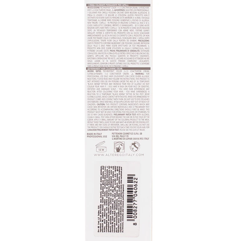 Alterego Technofruit Color 5/6 Marron Clair Rouge 100ml - coloration permanente