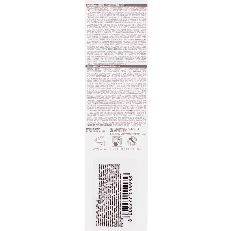 Alterego Technofruit Color 4/0 Brun 100ml - coloration permanente
