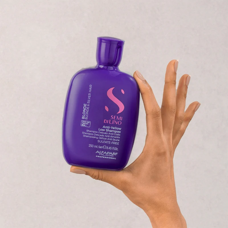 Alfaparf Milano Semi di Lino Blonde Anti Yellow Low Shampoo 250ml - shampooing doux anti-jaune