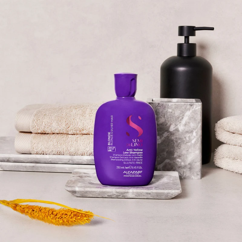 Alfaparf Milano Semi di Lino Blonde Anti Yellow Low Shampoo 250ml - shampooing doux anti-jaune
