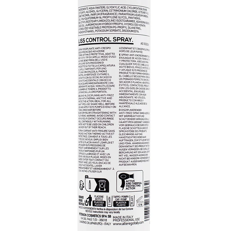Alterego Styling Hasty Too Liss Control Spray 200ml - spray disciplinant anti-frizz