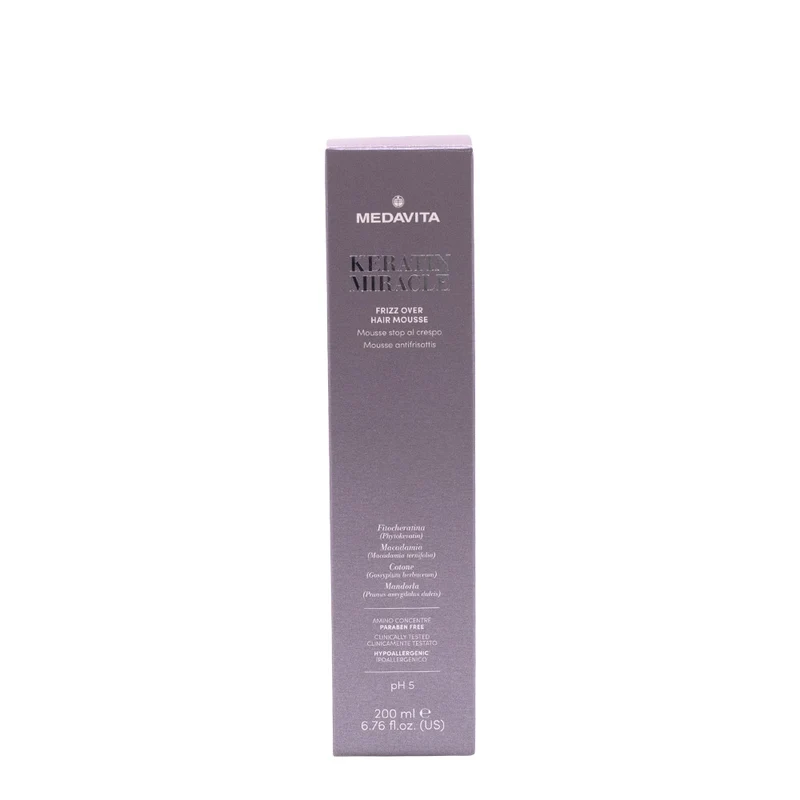 Medavita Lunghezze Keratin Miracle Frizz Over Hair Mousse 200ml - mousse pre-coiffage sans rinçage anti-frizz