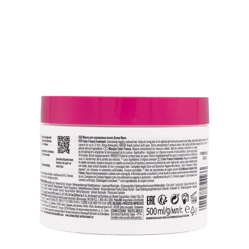 Schwarzkopf BC Bonacure Color Freeze Treatment pH 4.5 500ml - masque pour les cheveux colorés